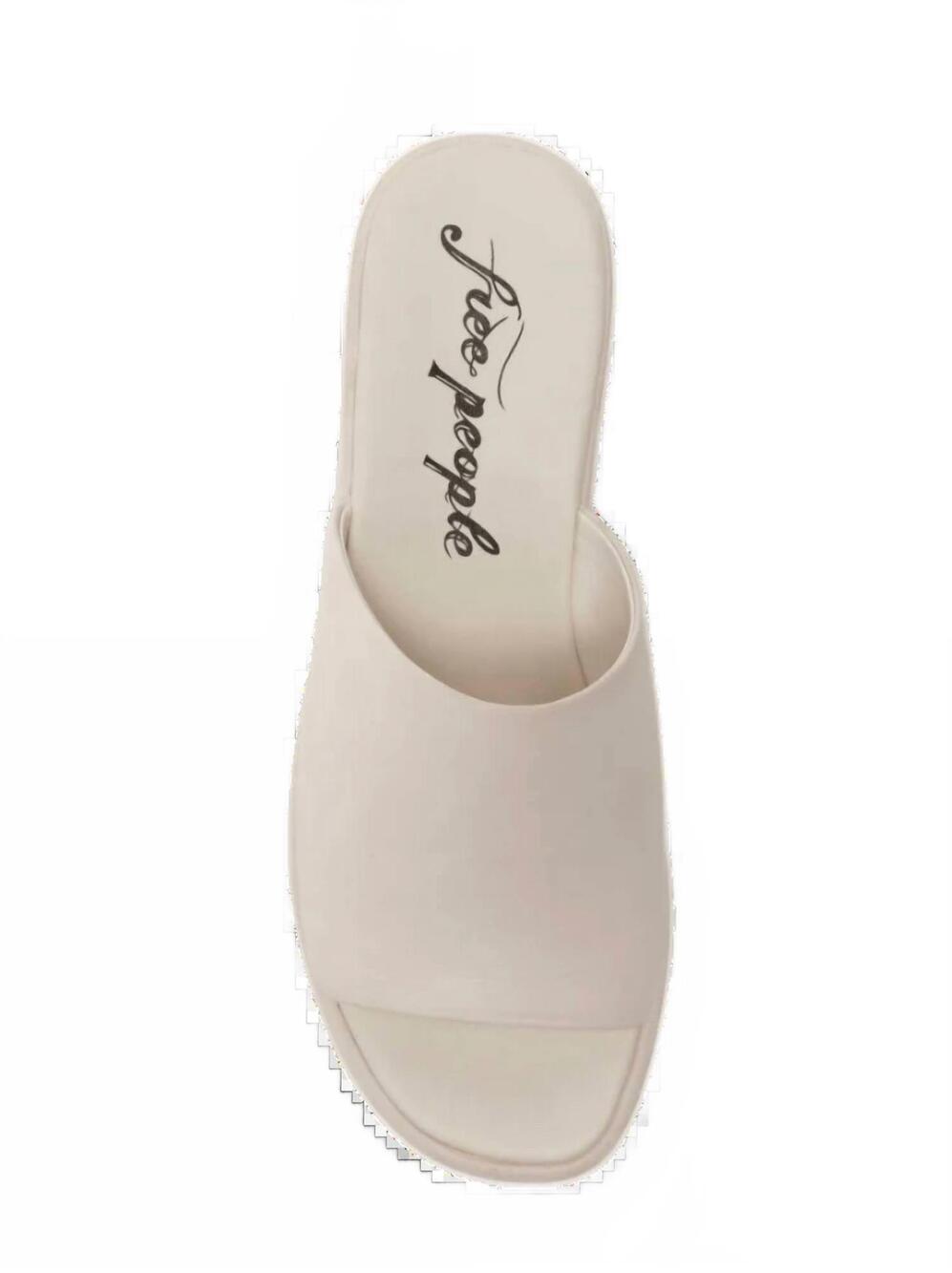 NEW FREE PEOPLE women's harbor platform sandals in vanilla - Picture 7 of 7